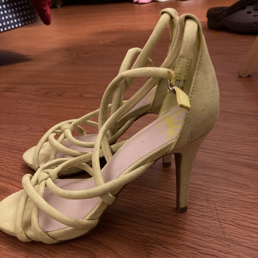 Neon yellow heels